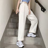 High Waist Loose Korean Jeans For Women Straight Pants Mom Jeans White Boyfriend Female Wide-leg Streetwear Spring Trousers