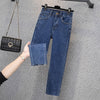High Waist Pencil Ankle-length Denim Pants Women Summer Casual Light Washed Tassel Jeans Mom 2022 Streetwear Trouser