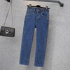 High Waist Pencil Ankle-length Denim Pants Women Summer Casual Light Washed Tassel Jeans Mom 2022 Streetwear Trouser