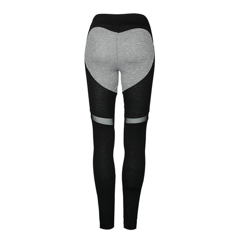 High Waist Sexy Heart Pattern Mesh Leggings Athleisure Fitness Elastic Jegging Clothing Leggings Women Pants 2022 Autumn Summer
