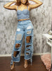 High Waist Straight Baggy Jeans Pant For Women Streetwear Loose Lady Sexy Tassel Ripped Hole Denim Jeans Boyfriend Jeans 2022