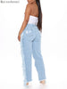 High Waist Straight Baggy Jeans Pant For Women Streetwear Loose Lady Sexy Tassel Ripped Hole Denim Jeans Boyfriend Jeans 2022