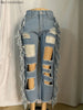 High Waist Straight Baggy Jeans Pant For Women Streetwear Loose Lady Sexy Tassel Ripped Hole Denim Jeans Boyfriend Jeans 2022
