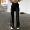 High Waist Straight Pants Women Casual Trousers Wide Leg Pants Solid Loose Trousers Women Stretch Jeans Pantalones Mujer 2022