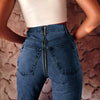 High Waist Stretch Elastic Pencil jeans Light Blue Denim Long Jeans skinny high waist jeans Back zipper denim trousers
