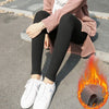 High Waist Warm Leggings Add Cotton Autumn Winter Slim Knitting Casual Leggings Women Solid High Elasticity Pants