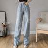 High Waist Wide Leg Straight Loose Extra Long Jeans for Women XS S M L XL