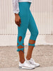 High Waist Women Sporting Leggings Sexy Bandage Mid Calf Leggins Fitnes Gymnastics Active Pants 6 Candy Color Solid Jeggings