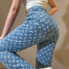 High Waist Women Straight Jeans Mom Moon Print Female Denim Trousers Streetwear Summer Pants Harajuku Y2k Baggy Jeans