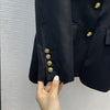 High-end Casual Blazer Women' Suit Notched Single Breasted Four Pockets Long Sleeve Black Designer Elegant Lady Work Coat
