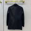 High-end Casual Blazer Women' Suit Notched Single Breasted Four Pockets Long Sleeve Black Designer Elegant Lady Work Coat