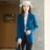 High-end Jacket Plus Size Autumn and Winter Slim Single-breasted Ladies Office Suit Temperament Long-sleeved Suit Female