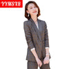 High-end Plus Size Women's Suit Skirt Two-piece Autumn 2022 Plaid Ladies Office Blazer Casual High-waist Elegant Skirt