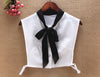 High-end multicolor classic bow tie Hollow Lace Embroidery Floral apricot square collar sweater Detachable collars Women