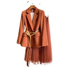 High-end quality women's skirts 2023 spring jacket coat + half skirt two-piece suit