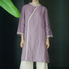 High grade cotton hemp tea dress women's 2022 slim temperament medium length forest robe ethnic style dress 0403