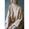 High grade cotton hemp tea dress women's 2022 slim temperament medium length forest robe ethnic style dress 0403