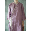 High grade cotton hemp tea dress women's 2022 slim temperament medium length forest robe ethnic style dress 0403