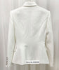 2023ss Woman Classic White Blazer Double Breasted Silver Buttons Front Suit with pockets