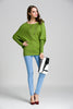 High quality Bat's-wing-sleeve girl sweater Women Sexy Split Knitted  Autumn O -Neck Collar Pullovers Knitwear
