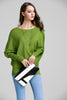 High quality Bat's-wing-sleeve girl sweater Women Sexy Split Knitted  Autumn O -Neck Collar Pullovers Knitwear