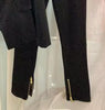 !!! Black Double Breasted Gold Buttons Dotted Velvet Blazer Suit Long Sleeves Slim Waist Buttoned cuffs