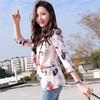 High-quality Blazer Jacket Office Lady Small Suit Business Formal Wear Seven-point Sleeve Short Print Women's Suit Jacket Y88