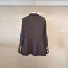 High-quality Double Breasted Woven Tweed Women Blazer Notched Collar Women Jacket 2023 Spring Autumn Elegant Ladies Coat