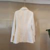 High-quality Double Breasted Woven Tweed Women Blazer Notched Collar Women Jacket 2023 Spring Autumn Elegant Ladies Coat