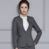 High quality autumn female long sleeve blazer outerwear  Fashion women slim plus size office ladies black gray jacket work wear