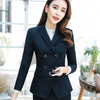 High quality business blazer women spring Slim fashion Double Breasted long sleeve  jacket office ladies temperament work wear