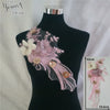 lace collar embroidery DIY sequins lace neckline three-dimensional flower decoration ladies dress decal accessories