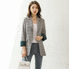 plaid small suit jacket female spring and summer casual wild loose autumn suit jacket