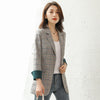 plaid small suit jacket female spring and summer casual wild loose autumn suit jacket