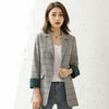 plaid small suit jacket female spring and summer casual wild loose autumn suit jacket