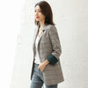 plaid small suit jacket female spring and summer casual wild loose autumn suit jacket
