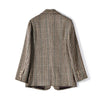 retro wool plaid Blazer women 2023 spring autumn small office lady suit feminino slim wool coat female K235