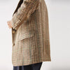 retro wool plaid Blazer women 2023 spring autumn small office lady suit feminino slim wool coat female K235