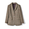 retro wool plaid Blazer women 2023 spring autumn small office lady suit feminino slim wool coat female K235