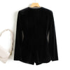 High-quality suit jacket 2023 autumn and winter gold velvet high-quality beaded suit jacket Korean women's clothing