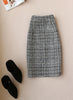 winter women's suits skirt set 2022 temperament slim wool long ladies coat jacket Slim skirt two-piece