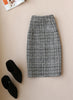 winter women's suits skirt set 2022 temperament slim wool long ladies coat jacket Slim skirt two-piece