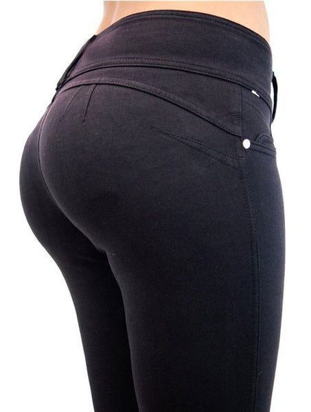 High quality women shaping effect pencil pants fitness work out stretch knitted pants bottoms up skinny butt lifting leggings