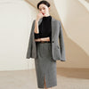 High sense professional suit women's autumn 2023 grey suit suit skirt foreign style two piece suit autumn