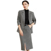 High sense professional suit women's autumn 2023 grey suit suit skirt foreign style two piece suit autumn