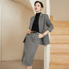 High sense professional suit women's autumn 2023 grey suit suit skirt foreign style two piece suit autumn