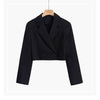 High waist short lapel suit jacket women's spring slim suit design jacket  women blazer  women   tweed blazer