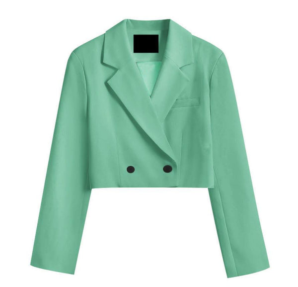 High waist short lapel suit jacket women's spring slim suit design jacket  women blazer  women   tweed blazer