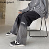 Hikigawa Jeans Woman Harajuku Straight Pantalones Mujer Contrast Color Men Trousers Vintage 2022 Joggers Goth Jean Pant