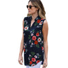 Floral Chiffon Blouse Women Sexy Sleeveless Summer Shirts Casual Loose Tops Tunic Office Lady Blouses Blusas Plus Size